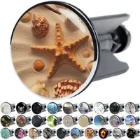 Sanilo Waschbeckenstöpsel mit Motiv, viele schöne Abflussstöpsel zur Auswahl, Ø 4 cm, hochwertig, universell, 100% wasserdicht