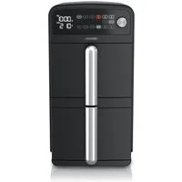 Arendo Heißluftfritteuse mit 2 Kammern Übereinander, XXL Doppelkammer Airfryer 11L, Dual Zone, 2400 W, mit Zubehör, Umluft Backofen, Edelstahl, fettarmes gesundes Kochen