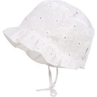 MAXIMO Fischerhut (1-St) Schneeweiß, Blütenstickerei, Sommerhut, Baby-Girl, Festiv