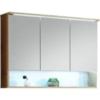 BASIC by Balculina Spiegelschrank Best Spiegelschrank, Badezimmerschrank BxHxT 100x70x23 cm (1-St) Breite 100 cm, LED-Beleuchtung, Softclose