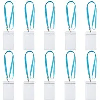 WEBBOMB Schlüsselanhänger 10x Ausweishalter ZIP Kartenhalter horizontal /vert +10x Schlüsselband