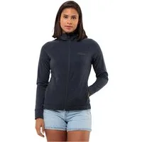 Jack Wolfskin Fleecejacke Waldsee Hooded Full Zip (Kapuze, warm) nachtblau Damen