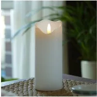 MARELIDA LED-Kerze LED Kerze Rustik Optik Echtwachs flackernd 3D Flamme H:17cm Timer weiß, LED Classic, warmweiß (2100K bis 3000K)