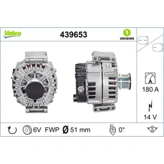 Valeo Lichtmaschine 180A Mercedes 439653