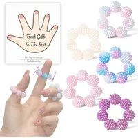 FELIXLEO Massageball Bunte Stachelringe Akupressur Fidget Ring für Stress, 5-tlg.