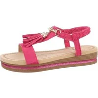 Ital-Design Damen Freizeit Riemchensandalette (85960267) Keilabsatz/Wedge Keilsandaletten in Pink