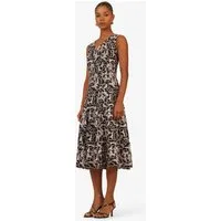 Kraimod Cocktailkleid mit floralem Strukturmuster