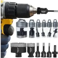 BIGSTREN Lochsäge Diamant-Lochsägen Set 6-68 mm, Spar-Set, 6-tlg., M14-Gewinde, Flexibel einsetzbar für Fliesen-, Montage- und Installationsarbeiten