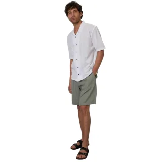 Threadbare - Bowlinghemd für Herren, Mit Kragen, kurzärmlig (Weiß)