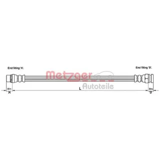 Metzger Bremsschlauch Citroen Berlingo C4 Ds5 Peugeot 5008 Partner