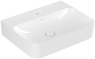 Villeroy & Boch Waschtisch Finion 4168 600x470mm mittl HL dgest verd ÜL eck geschl Weiß Alpin C+, 41 41686CR1