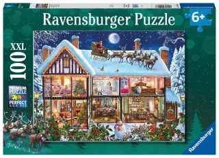 Ravensburger Kinderpuzzle 12996 - Weihnachten zu Hause [100 XXL Teile]