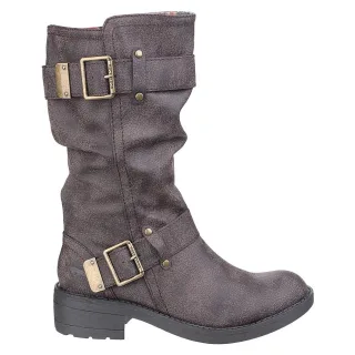Rocket Dog Damen Kunstleder-Bikerstiefel Trumble (Braun)