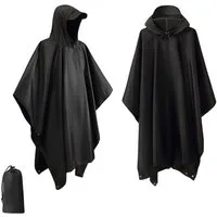 Mutig Regenmantel Leicht Wasserdicht Regenponcho Herren & Damen - Mehrzweck Regenjacke (mit Kapuze Faltbare Tasche für Camping Wandern Hikking, Atmungsaktive 3in1 Regencape)