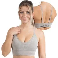 Smilodox Sport-BH Batik Acid Vera Scrunch, Seamless Push Up BH verstellbare Träger Crop Top Bra ohne Bügel Atmungsaktiv Herausnehmbare Cups Sport Yoga