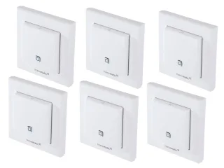 HOMEMATIC IP Smart Home 150181A0, Temp. und Luftfeucht. Sensor, 6 Stück
