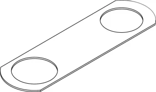 Hansgrohe Montageplatte Axor Citterio C 3-Loch Wannenmischer chrom, 49449000 49449000