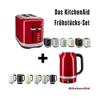 KitchenAid Wasserkocher 1,7 Liter - 5KEK1701 & 2-Schlitz Toaster -...