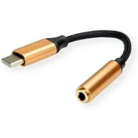 ROLINE GOLD Adapter USB Typ C - 3,5mm Audio, ST/BU Audio- & Video-Adapter USB Typ C (USB-C) Männlich (Stecker) zu Klinke 3,5 mm, 3-polig Stereo (Mini-Klinke) Weiblich (Buchse), 13.0 cm
