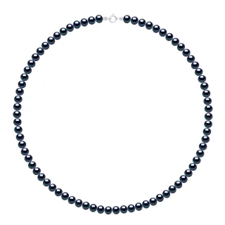 Halskette aus echten Süßwasser-Zuchtperlen, halbrund, 5–6 mm