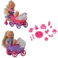 Simba Dickie Anziehpuppe Puppe Evi LOVE mit Puppenwagen 2fach sortiert