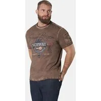 Jan Vanderstorm T-Shirt HELGO mit großem Nordic-Print