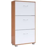 Casaria Schuhschrank (1-St) für 18 Paar Schuhe 3 Klappen Verstellbar 115x60x25cm Kippsicherung