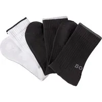 BOSS Businesssocken 3PQS Rib Logo Bam (Packung, 3-Paar) mit Kontraststreifen