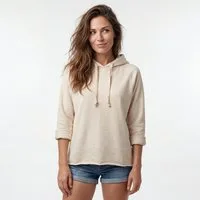 OriginalYou Sweatshirt Damen Langarmshirt mit Kapuze 100% Baumwolle Strand Sweater One Size 38–42 (oversize/klassisch), 42–46 (oversize/klassisch)