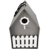 HTI-Living Vogelhaus Vogelhaus Nessa Grau, Nistkasten Kunststoff