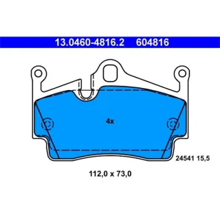 ATE Bremsbel?ge hinten Porsche 718 Boxster Cayman