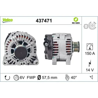 Valeo Lichtmaschine Citroen Fiat Lancia Peugeot 437471