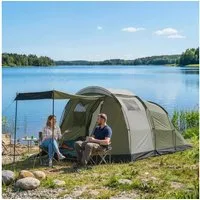 Outsunny Kuppelzelt 3000mm wasserdicht Tunnelzelt mit Schlafkabine Vorraum Wohnbereich, Personen: 4 (Campingzelt, 1 tlg., wasserdicht Familienzelt), für Camping Reise, Grün