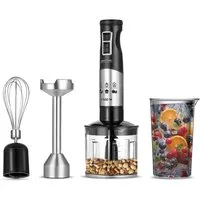 MPM Stabmixer MPM MBL-34M Stabmixer-Set 1500 W mit 9 Stufen, 9 Geschwindigkeitsstufen, Turbo-Funktion, Edelstahl-Mixfuß