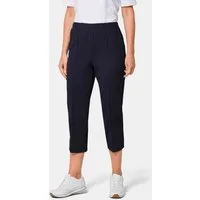 GOLDNER Caprihose Sportive 7/8-Hose mit Biesen Stoffhose mit Schlupfbund, Biesen und Wadenlang