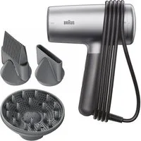 Braun Haartrockner Haartrockner HD4.3 mit 3 Aufsätzen inkl. Diffusor, BRHD435E, 2200 W, 2200W, Föhn mit Ionen-Technologie, NTC-Technologie gegen Hitzeschäden
