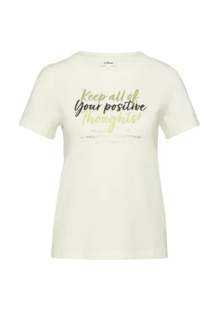 s.Oliver - T-Shirt creme - Gr. - 36