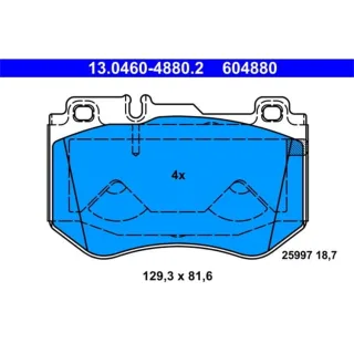 ATE Bremsbel?ge vorne Mercedes C-Klasse W205 13.0460-4880.2