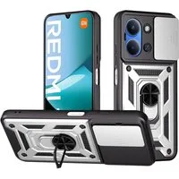 betterfon Handyhülle Panzerhülle für Xiaomi Redmi 15C mit Kameraschutz & Ringhalter, Outdoorhülle mit Smartstand und Silikonkern