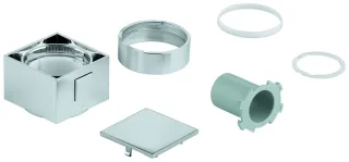 GROHE Temperaturwählgriff 49091 eckig für THM-Fertigmontagesets chrom, 49091000 49091000