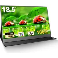 Bundviel Portable Monitor 18,5 Zoll 100Hz Tragbarer Gaming Monitor,IPS 1080P Portabler Monitor (47 cm/18.5 ", 1920 x 1080 px, FHD, 3 ms Reaktionszeit, 120 Hz)