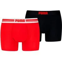 PUMA Boxershorts PUMA MEN EVERYDAY PLACED LOGO BOXERS 2P (2er Pack) mit Logo Webbund