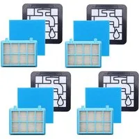 ARLI HEPA-Filter 4x Hepa Filterset 3 teilig, Zubehör für Philips FC8010/01 FC8010/02 FC9331 FC9332, Ersatzfilter