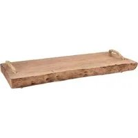 Spetebo Tablett Massivholz Servierplatte - 50 x 20 cm, Holz, Holz Servierbrett Serviertablett