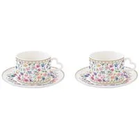 EasyLife Tasse Mon Amour, Porzellan, Spülmaschinengeeignet, Mehrfarbig, Herzen & Blumen, H: 6.5cm