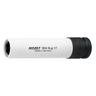 HAZET Schlag-, Maschinenschrauber Steckschlüsseleinsatz Sechskant extra lang (1/2 Zoll) - 904SLG-17