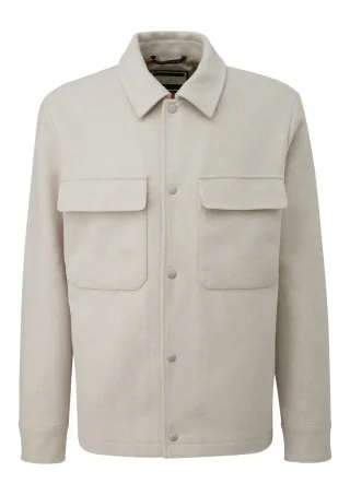 Q/S designed by - Overshirt mit Wolle beige - Gr. - XXL