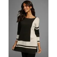 Laura Scott Longpullover mit geometrischem Jacquardmuster