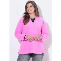 Laurasøn Sweatshirt Sweatshirt V-Ausschnitt Langarm