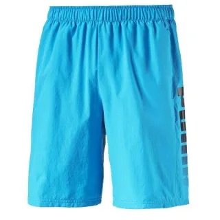 Puma Fun Big Logo gewebt blau Polyester elastisch Herren Shorts 836575 10